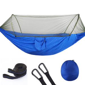 Experience the Outdoors Like Never Before with the Fully Automatic Quick Opening Hammock With Mosquito Net