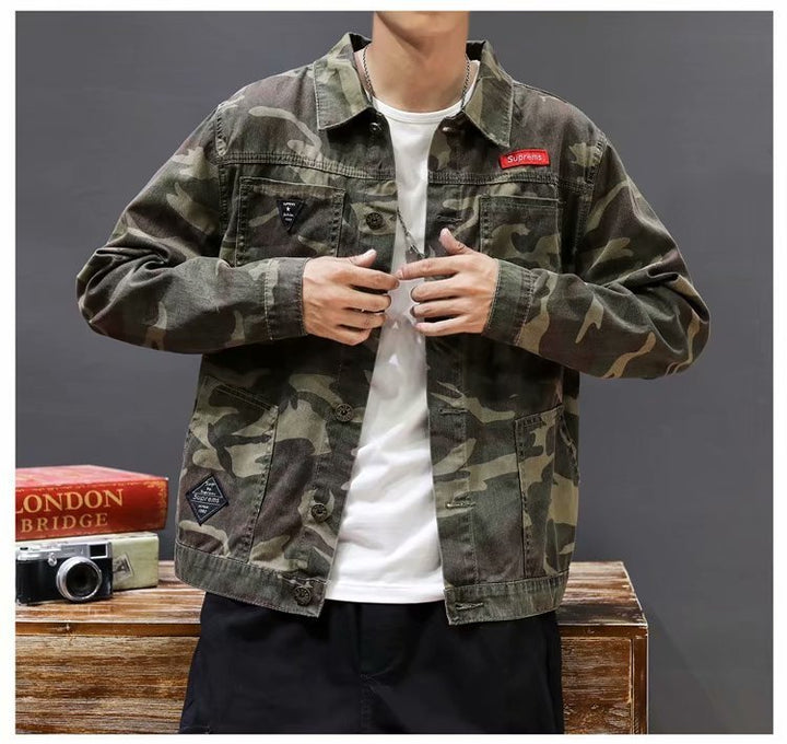 Discover the Ultimate Comfort with Our Men's Camouflage Polo Collar Jacket