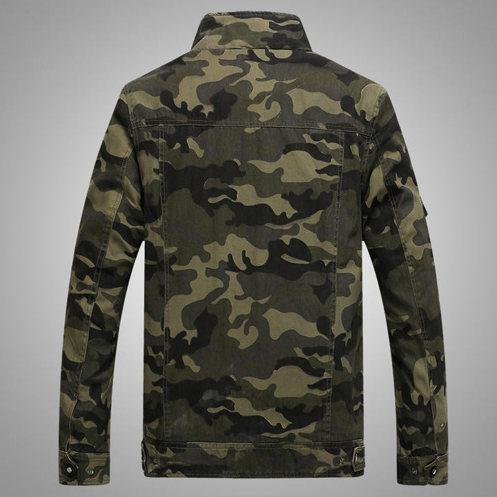 Elevate Your Style with the Tactical Camouflage Denim Jacket