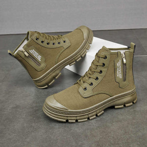 Discover the Comfort of Men's Side Zipper High-top Thicker Shoes