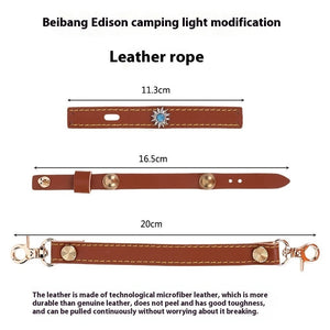 Illuminate Your Camping Experience with the Camping Leather Hang Rope 3-Piece Lantern