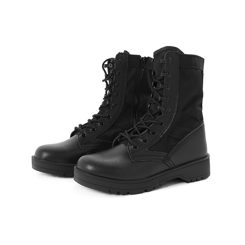High-top Outdoor Black Hiking Boots