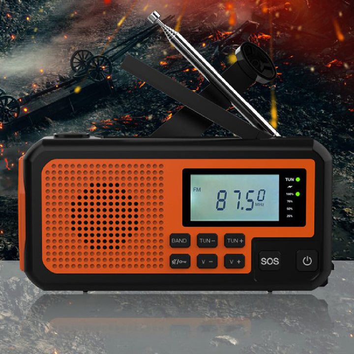 Outdoor Solar-powered Flashlight Power Bank