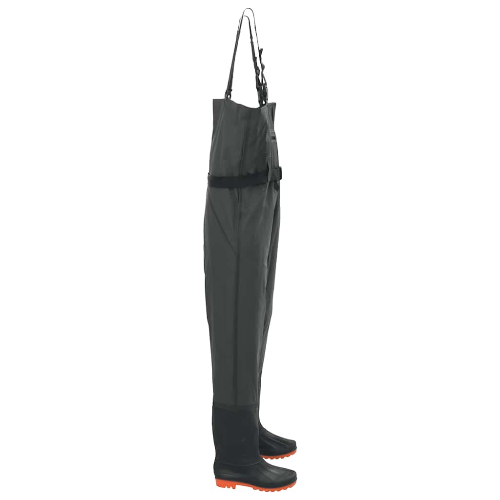 Waders with Boots and Belt, Dark Green, Size