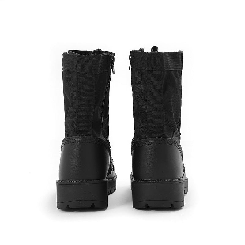 High-top Outdoor Black Hiking Boots