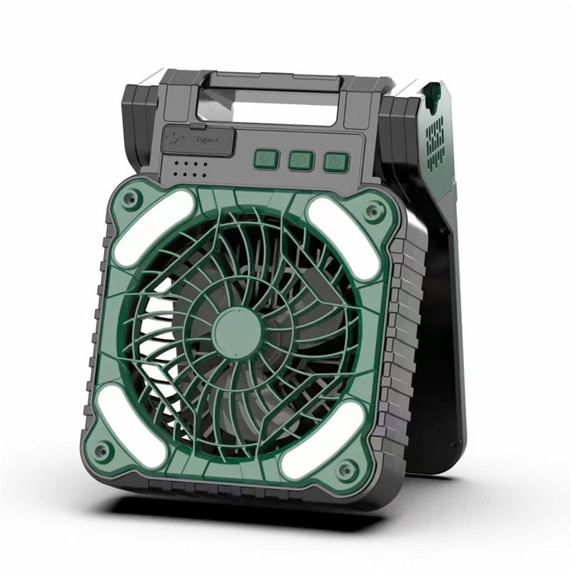 Outdoor Solar Fan Lamp Camping Fishing