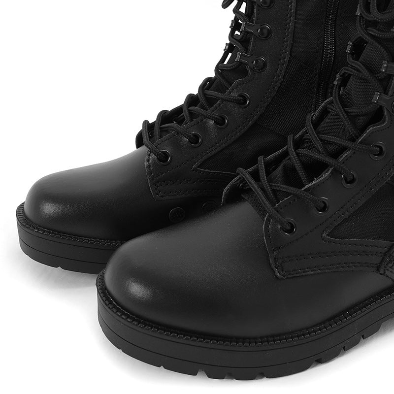 High-top Outdoor Black Hiking Boots