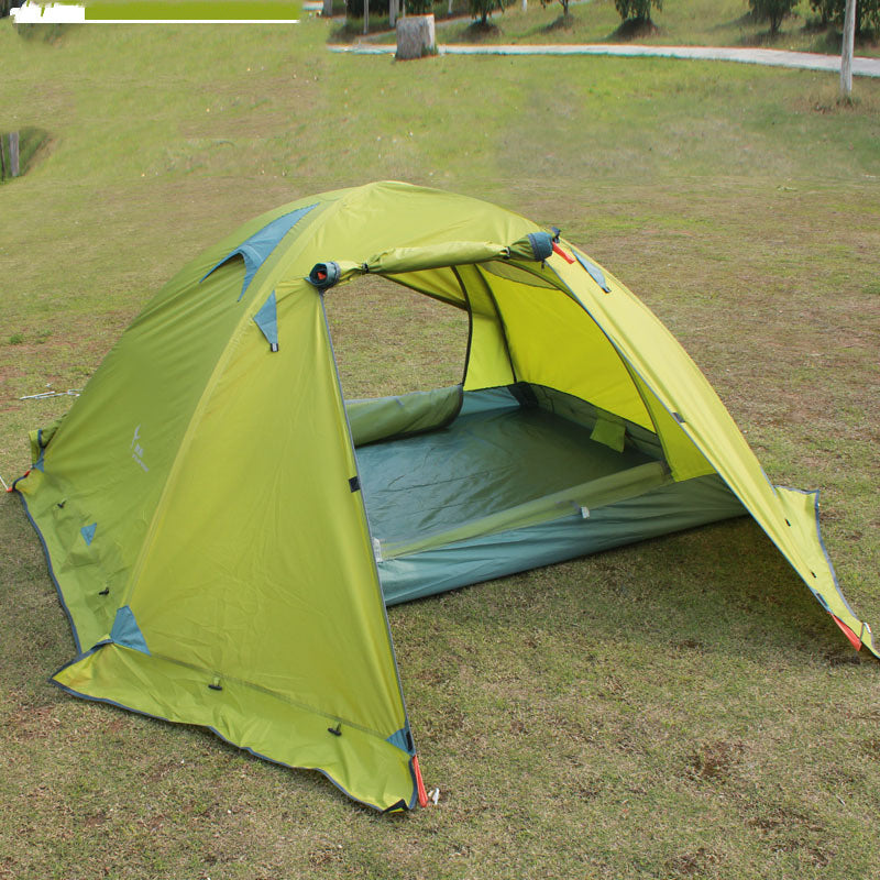 Double Aluminum Pole Anti-storm Travel Camping Tent